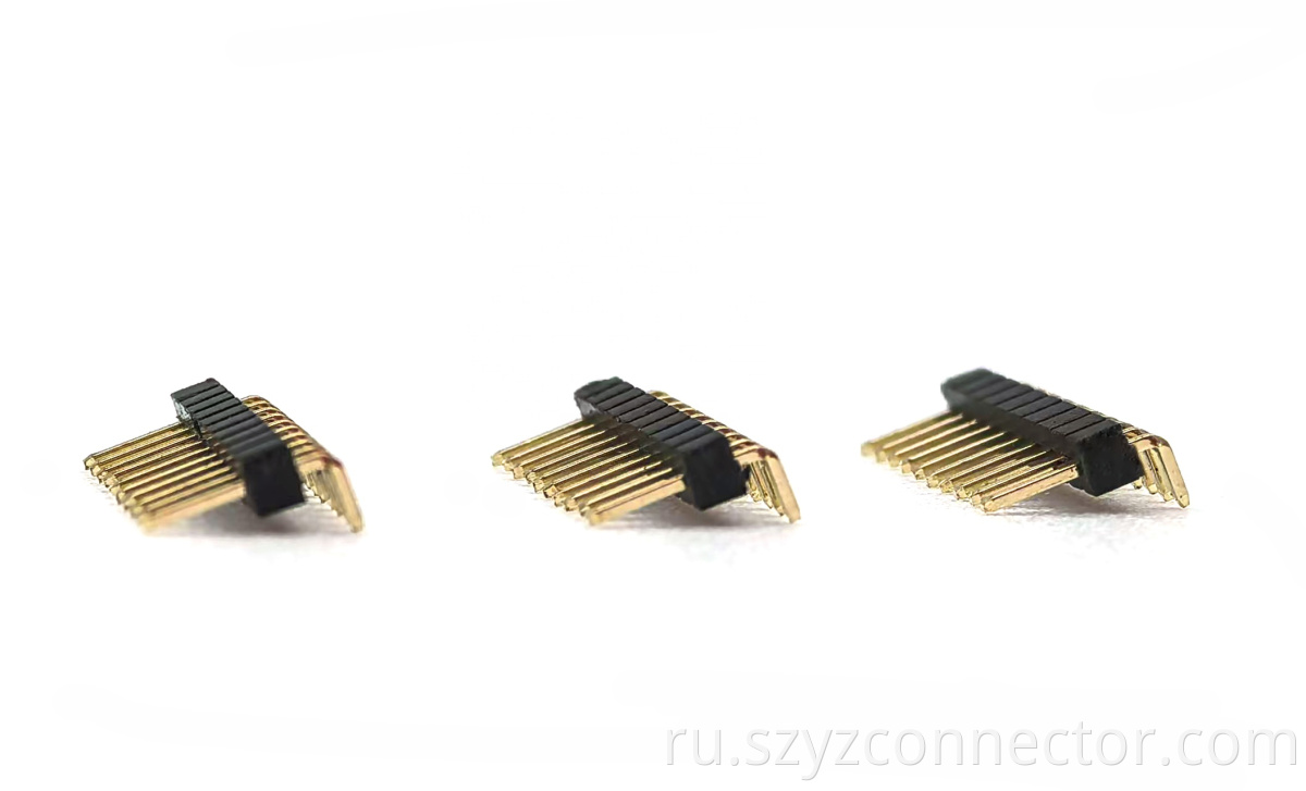1.0mm Pitch Pin Header Connector Single Row Right Angle H:1.0mm 1*10P